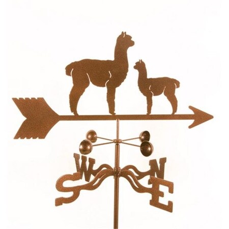 Ez Vane EZ Vane EZ1300-PT Alpaca & Baby Weathervane with Post Mount EZ1300-PT